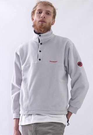 VINTAGE MENS MAMMUT LOGO FLEECE HALF ZIP PULLOVER JACKET