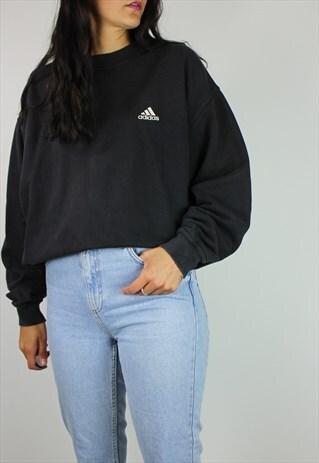 VINTAGE ADIDAS SWEATSHIRT JUMPER W LOGO FRONT