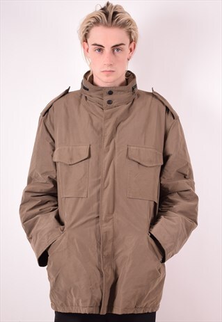C.P. COMPANY MENS VINTAGE JACKET LARGE KHAKI 90S
