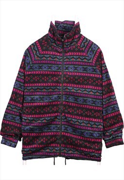 Vintage 90's Vintage club Fleece Aztec Zip Up Long Sleeve