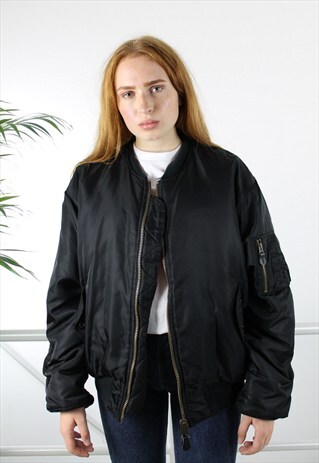 MA1 BLACK FLIGHT BOMBER JACKET