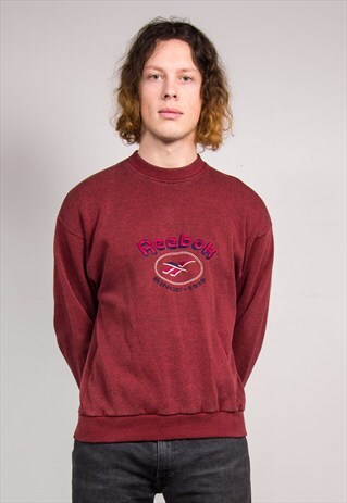 90'S VINTAGE BURGUNDY REEBOK SWEATSHIRT JUMPER