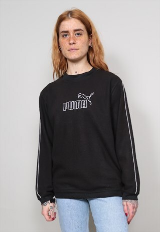 VINTAGE CLASSIC 90'S PUMA BLACK SWEATSHIRT