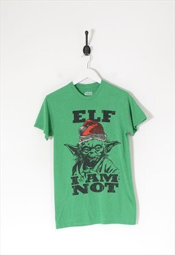 Vintage star wars yoda christmas t-shirt small BV9777