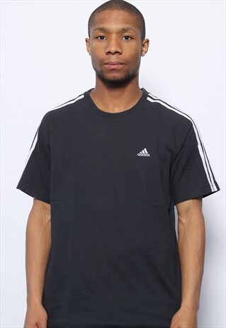 VINTAGE ADIDAS LOGO T-SHIRT BLACK
