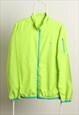 Vintage Champion Logo Shell Jacket Neon Green Size L