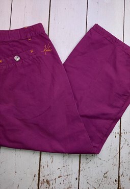 vintage y2k pink cargo trousers beach