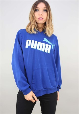 Download Retro Oversized Blue Puma Hoodie | Slush Vintage | ASOS ...