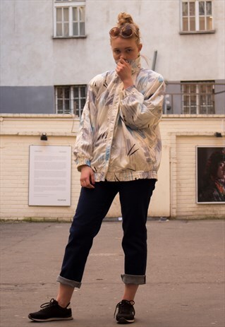 VINTAGE 80S CREAMY WHITE SPORTY SPICE JACKET