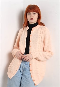 Vintage 90's Textured Cardigan Pink