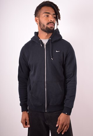 NIKE MENS VINTAGE HOODIE JACKET XL BLACK 90S