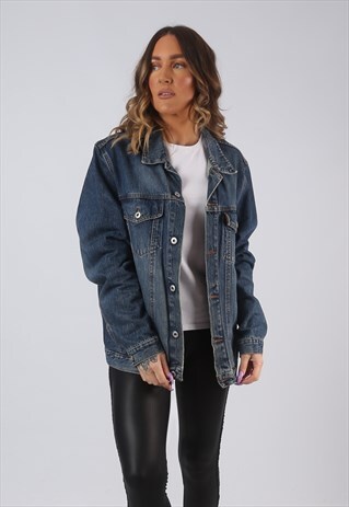 DENIM JACKET OVERSIZED FITTED KNOCK OUT UK 16 (CW3Q)