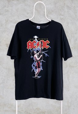 AC/DC Black Tour T-Shirt Thunderstruck Rock or Bust 2015 XL