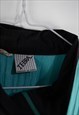 VINTAGE 80S TRACK JACKET IN BLUE AQUAMARINA L