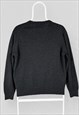 VINTAGE LACOSTE GREY JUMPER WOOL V NECK MENS SMALL (4)