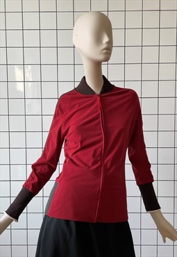 Vintage PRADA Jacket Track Top 1999 Red 