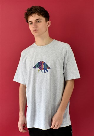 G&G UNISEX HEATHER DINO TEE