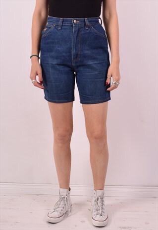 WRANGLER WOMENS VINTAGE DENIM SHORTS W26 BLUE 90S