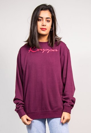 90'S VINTAGE KAPPA BURGUNDY SWEATSHIRT TOP