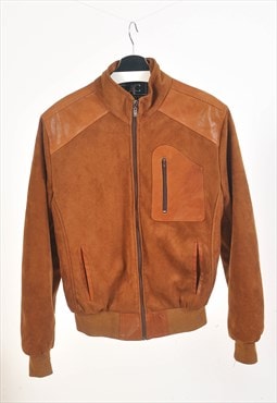 Vintage 90s faux suede leather jacket