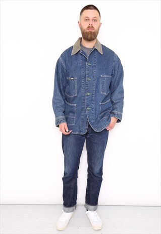 VINTAGE BLANKET LINED OSH KOSH CHORE COAT DENIM JACKET