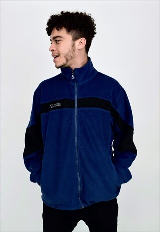 VINTAGE 90'S COLUMBIA BLUE AND BLACK FLEECE