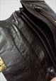 VINTAGE BROWN LEATHER WALLET BAG PURSE HAND BAG HANDBAG