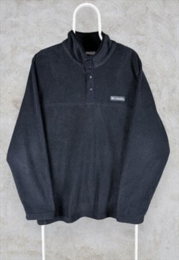 Columbia Grey Synchilla Fleece Sweatshirt 1/4 Men's Large