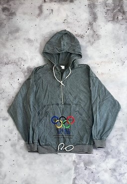 Vintage Adidas X Olympic Games Melbourne Quarter Zip Hoodie