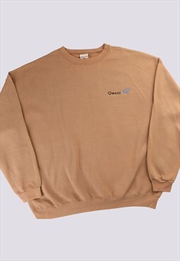 Vintage   Sweatshirt Beige Cream XLarge QWest Crewneck