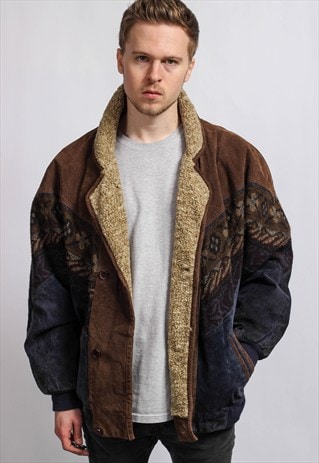 VINTAGE AZTEC SHERPA JACKET