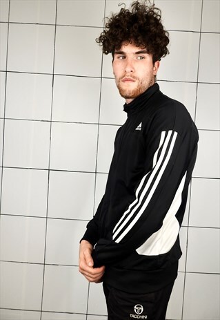 VINTAGE ADIDAS BLACK & WHITE TRACK SUIT