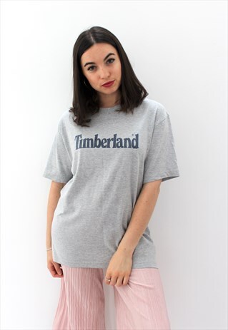 90'S RETRO GREY SPELL-OUT T-SHIRT