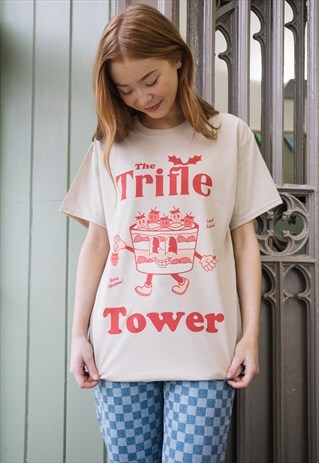 THE TRIFLE TOWER WOMEN'S CHRISTMAS T-SHIRT