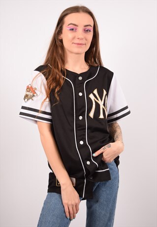 VINTAGE MAJESTIC NEW YORK YANKEE JERSEY TOP BLACK