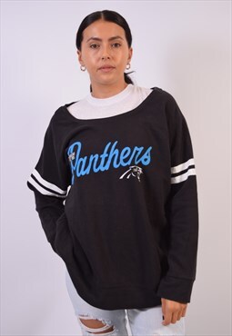 Vintage NFL Panthers Sweatshirt Jumper Black