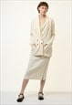ALL IN ONE WOMAN COTTON SUIT MIDI SKIRT AND BLAZER 4098