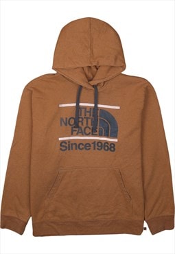 Vintage 90's The North Face Hoodie Spellout Pullover Tan