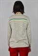 VINTAGE Y2K PATCHED JUMPER KNIT PULLOVER SWEATER SWEATSHIRT