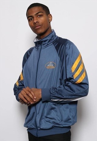 VINTAG ADIDAS BIG LOGO TRACK JACKET BLUE