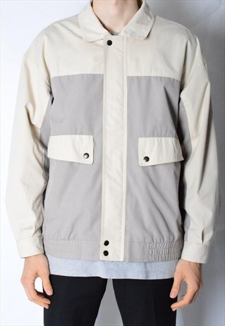 VINTAGE 90S BEIGE GREY JACKET