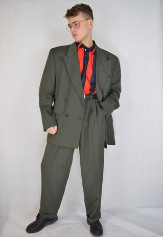VINTAGE KHAKI OVERSIZE CLASSIC RAVE SUIT