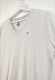 VINTAGE TOMMY HILFIGER T-SHIRT SIMPLE IN WHITE S