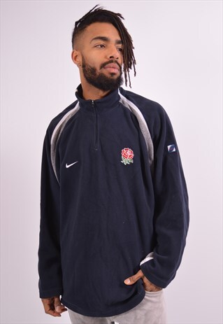 VINTAGE NIKE FLEECE JUMPER BLUE