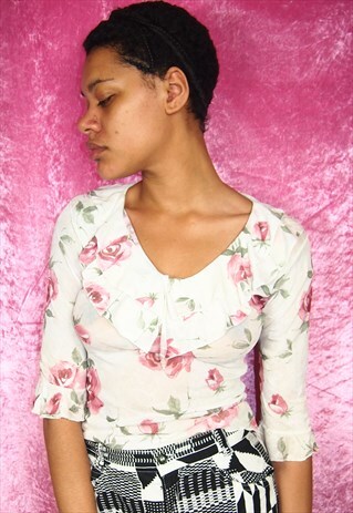 CREAM FLORAL TOP