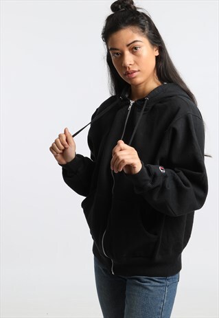 90S CHAMPION EMBROIDERED ZIPPED SWEATSHIRT