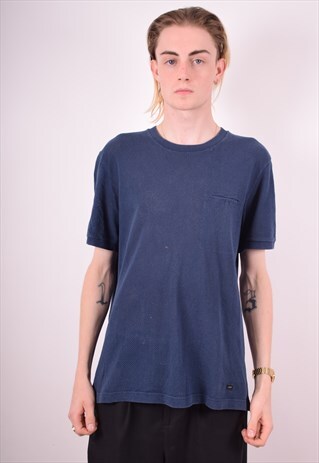 LEVI'S MENS VINTAGE T-SHIRT TOP XL BLUE 90S