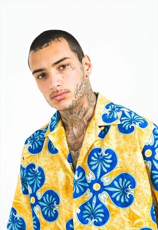 VINTAGE 80S HAWAIIAN SHORT SLEEVE SHIRT / S5177