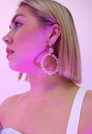STATEMENT IRRIDESCENT DROP EARRINGS