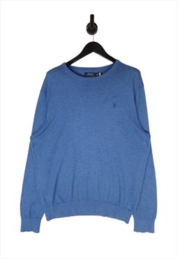 Polo Ralph Lauren Cotton Cashmere Jumper In Blue Size XL